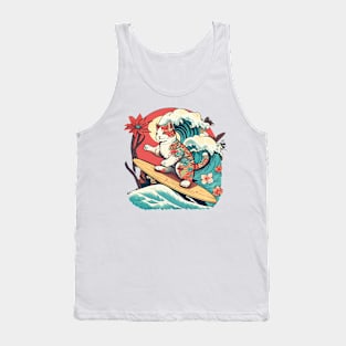 Japanese Surf Cat Tank Top